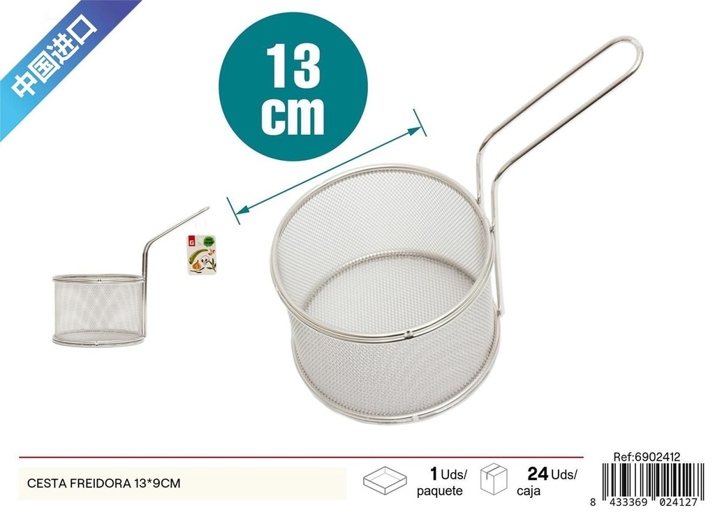 Cesta Freidora Acero Inoxidable 21x11.5x5.5 cm - Utensilios de cocina