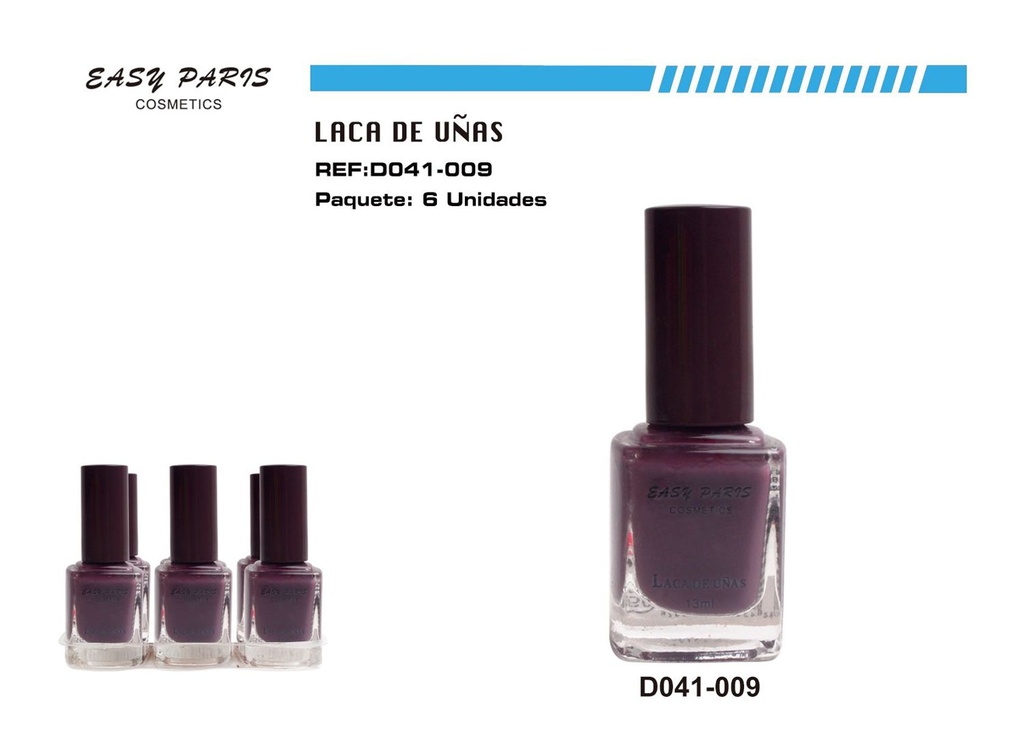 Laca de uñas berenjena oscura 6 pz - Cosméticos para manicura