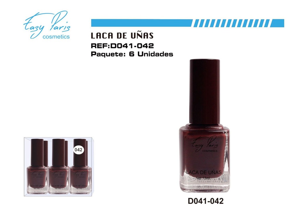 Laca de uñas easy Paris 6 pz - Cosméticos para belleza