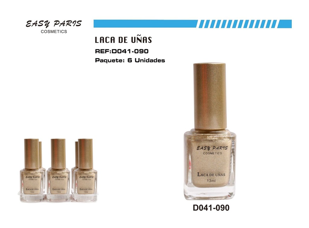 Esmalte de uñas bronce Easy Paris 6 unidades para manicura