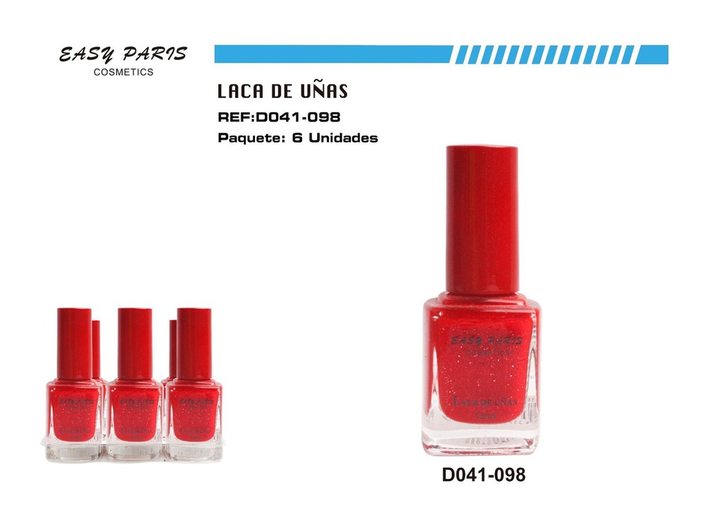 Laca de uñas Easy Paris 6/u belleza y cuidado de uñas