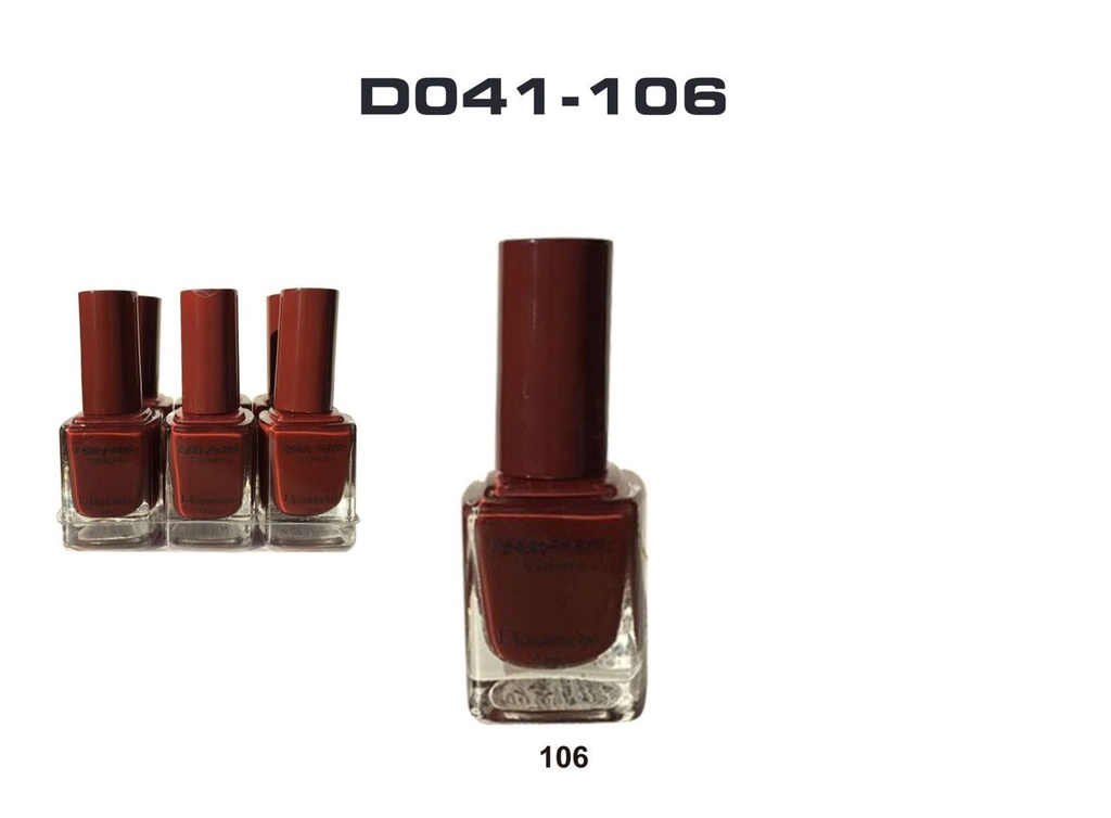 Laca de uñas burdeos 6 pz - Cosméticos para belleza