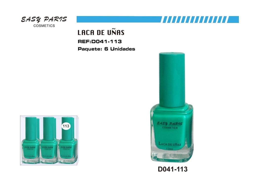 Esmalte de uñas Easy Paris 6/u para manicura y pedicura