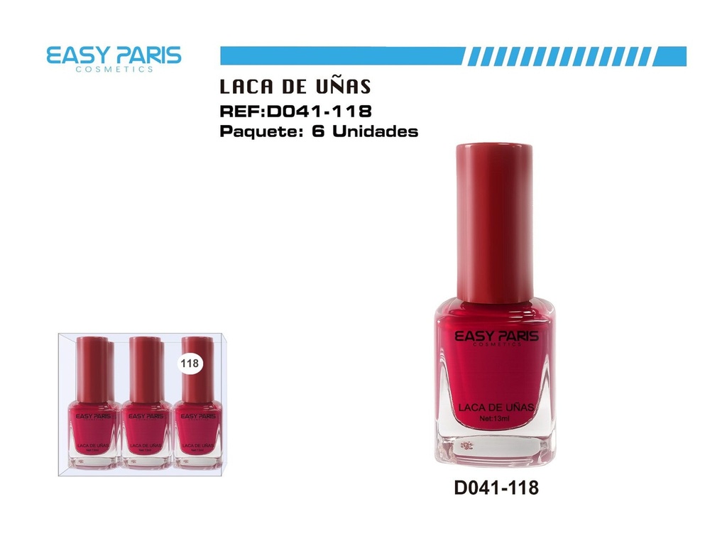 Laca de uñas 6 pz burdeos - Cosméticos para manicura