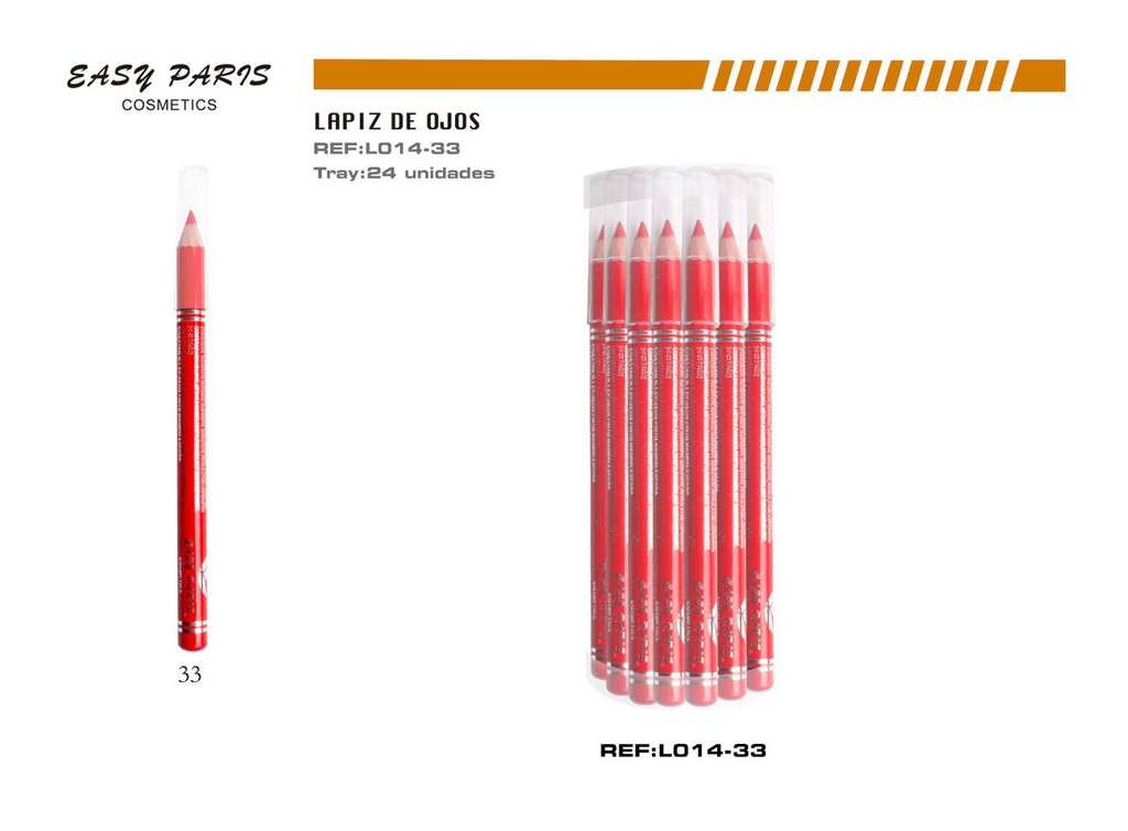Lápiz corto de madera 24 pcs - Material de papelería