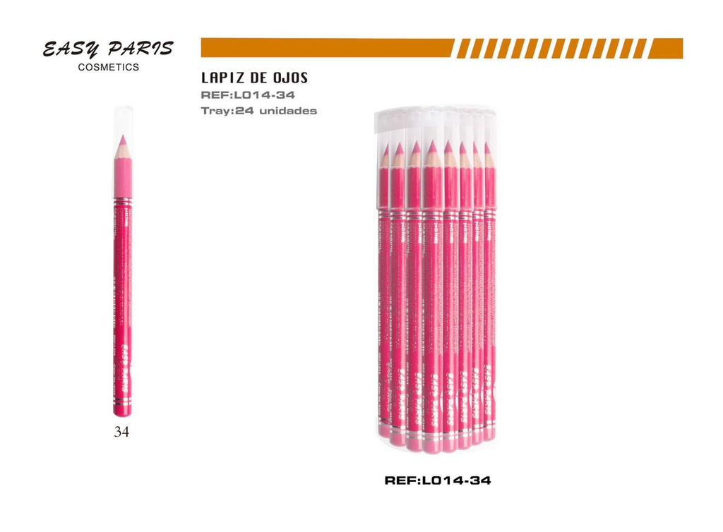 Lápiz corto de madera 24 pcs - Material de papelería
