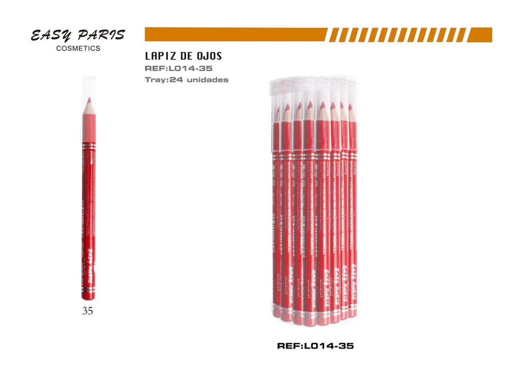 Lápiz corto de madera 24/u para maquillaje de ojos, labios y cejas