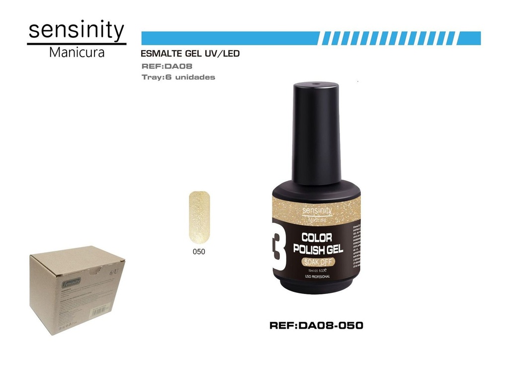 Esmalte gel dorado UV/LED 3 Soak Off