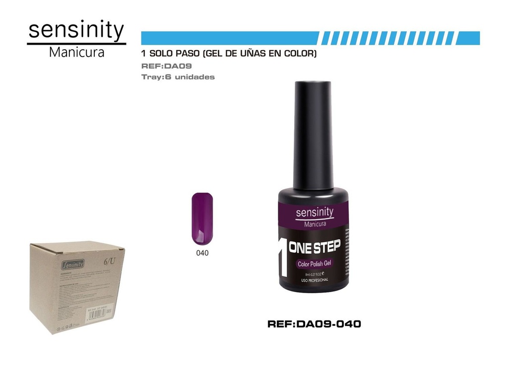 Esmalte en gel morado M.UV/LED 1 paso