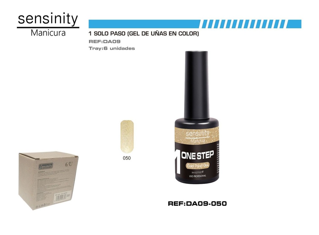 Esmalte gel dorado M.UV/LED 1 paso