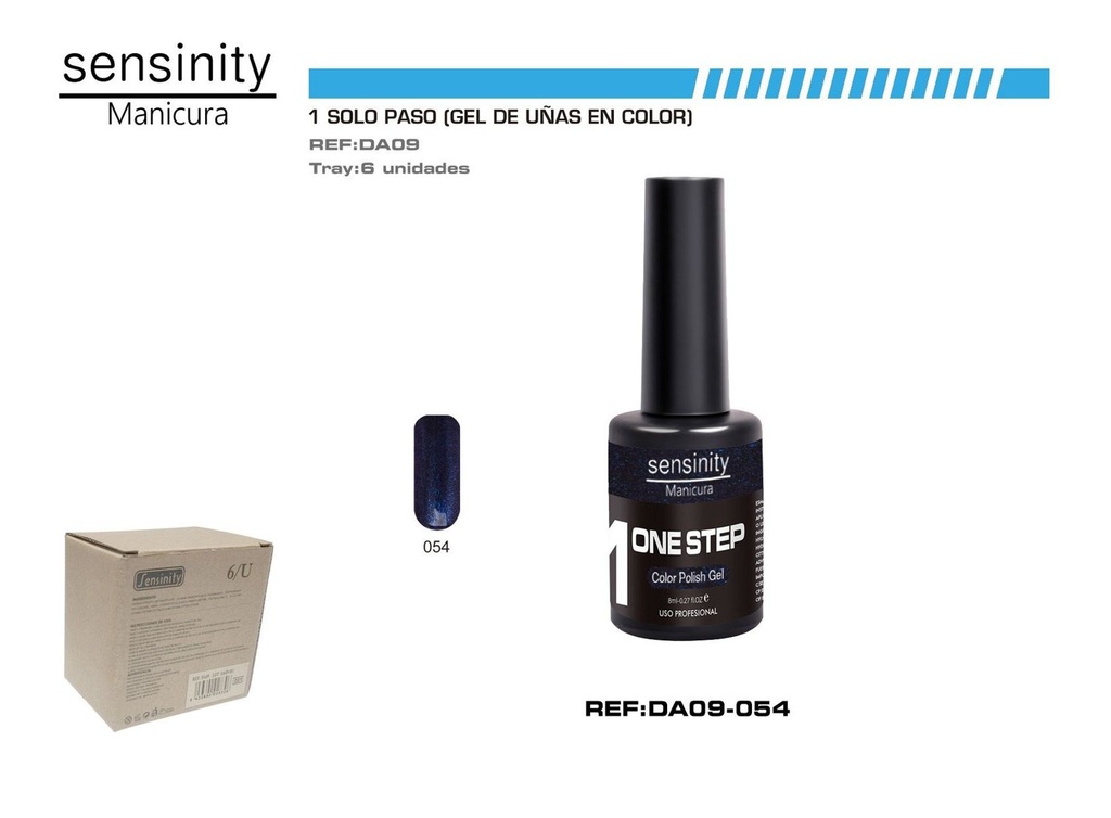 Esmalte gel azul M.UV/LED 1 paso