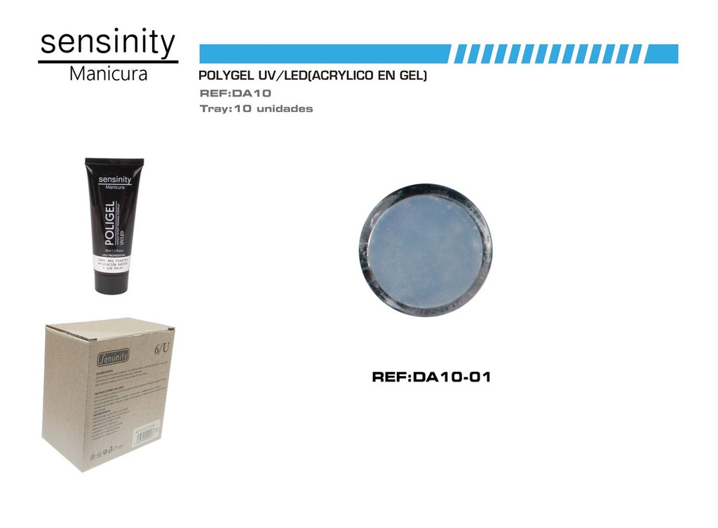 Poligel SENSINITY azul 30 ml - Productos de belleza