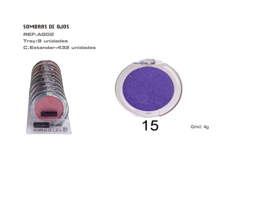 Sombra de ojos 9 pz 432 pz - Cosméticos para ojos