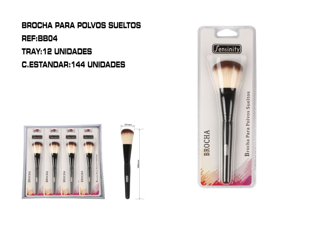 Brocha para polvos sueltos Sensinity 12/u 144/u para maquillaje