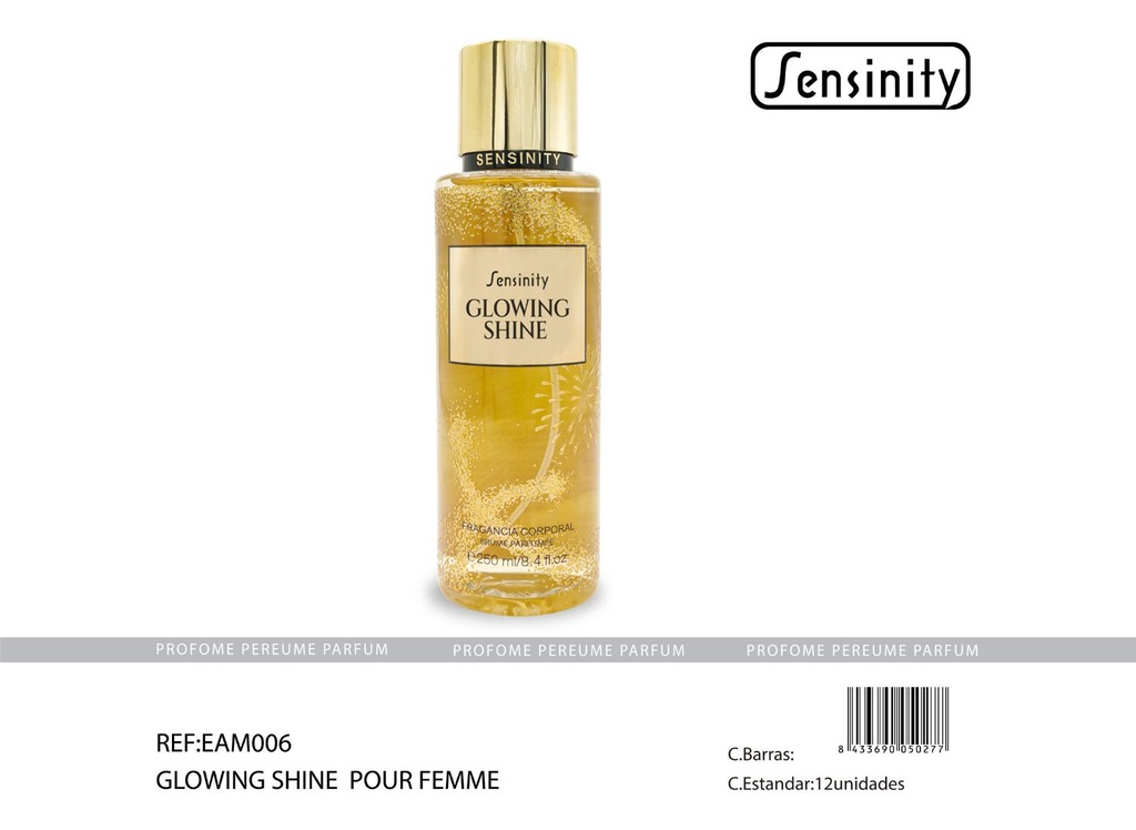 Body spray Glowing Shine 250 ml - Fragancia femenina