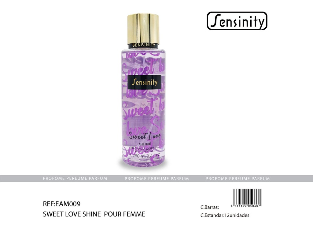 Body spray Sweet Love 250 ml - Fragancia femenina