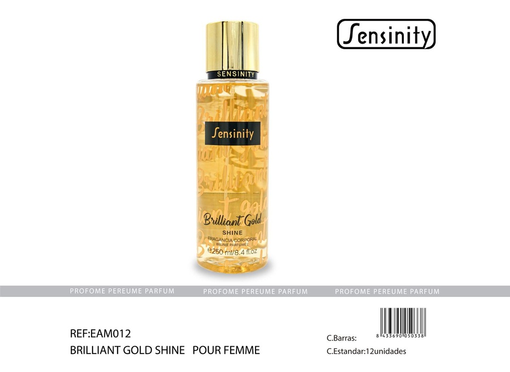 Body spray Brillante Gold 250 ml - Fragancia femenina