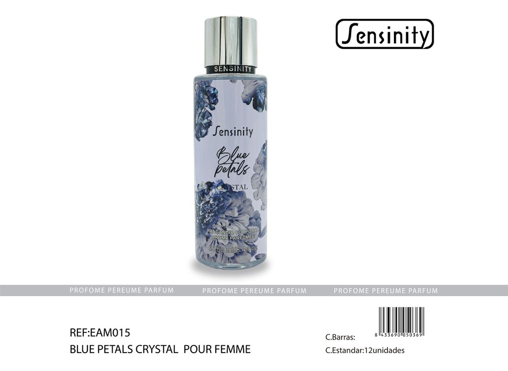 Body spray Blue Petals Crystal 250ml Sensinity para el cuerpo