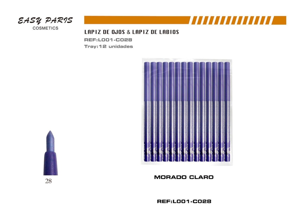 Perfilador automático morado claro para maquillaje