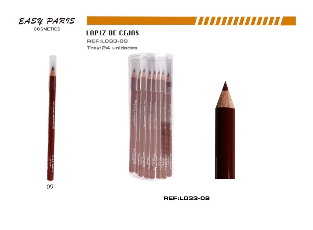 Lápiz de cejas marrón burdeos mina dura 24 unidades - Productos de maquillaje