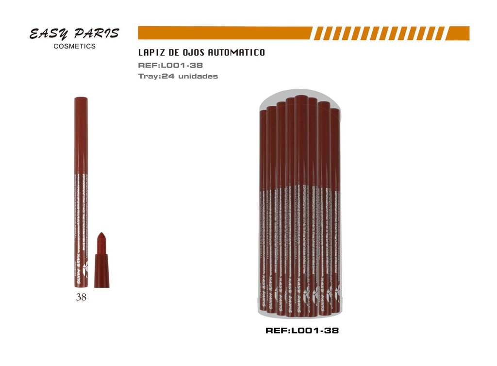Perfilador automático chocolate 24 pcs - Cosméticos
