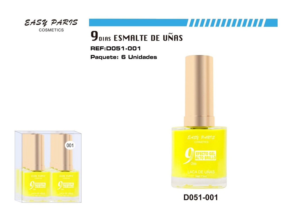 Esmalte de uñas 9 días 6/u 144/u