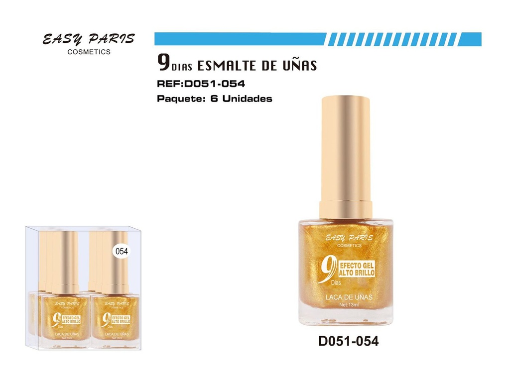 Esmalte de uñas 9 días 6/u 144/u para manicura