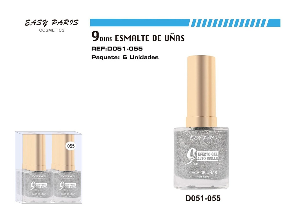 Esmalte de uñas 9 días 6/u 144/u manicura