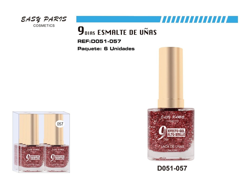 Laca de Uñas 9 Días 6/u 144/u - Esmaltes de uñas