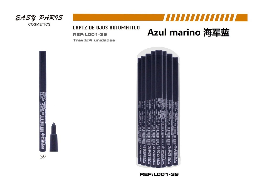 Perfilador de ojos azul marino 24/u para maquillaje