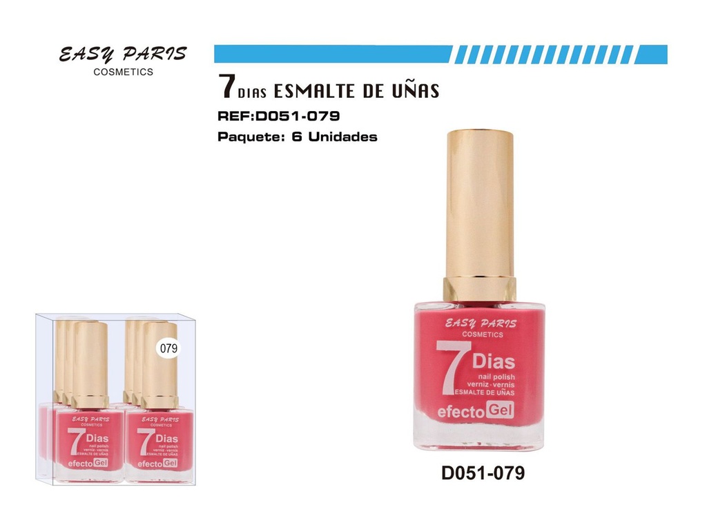 Esmalte de uñas 7 días 6/u 144/u