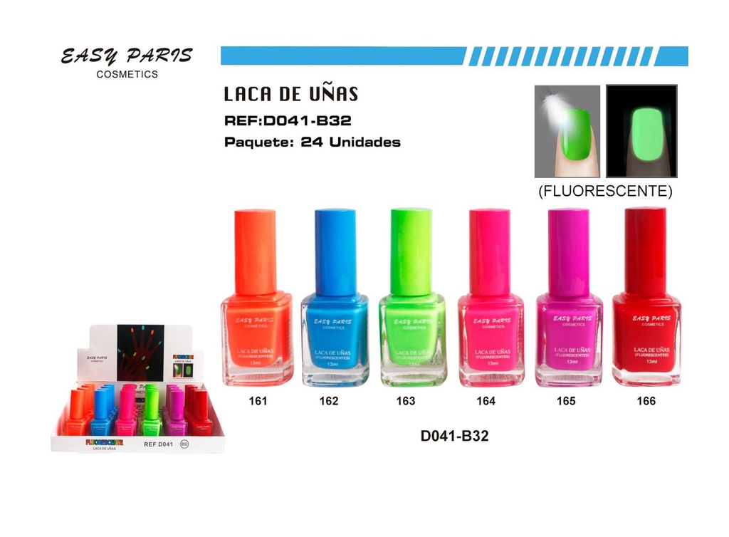 Laca de Uñas Fluorescente 24/U - Esmaltes fluorescentes para uñas