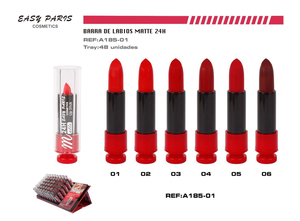 Barra de labios mate 24h 48/u