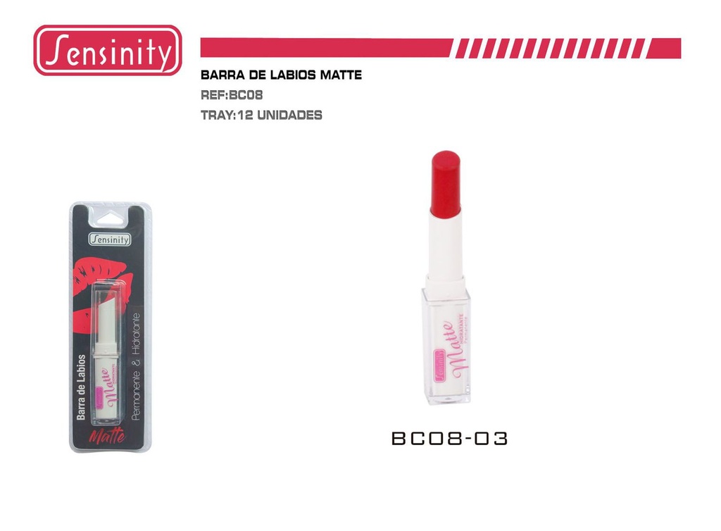 Barra de labios matte hidratante 12/u 144/u para maquillaje duradero