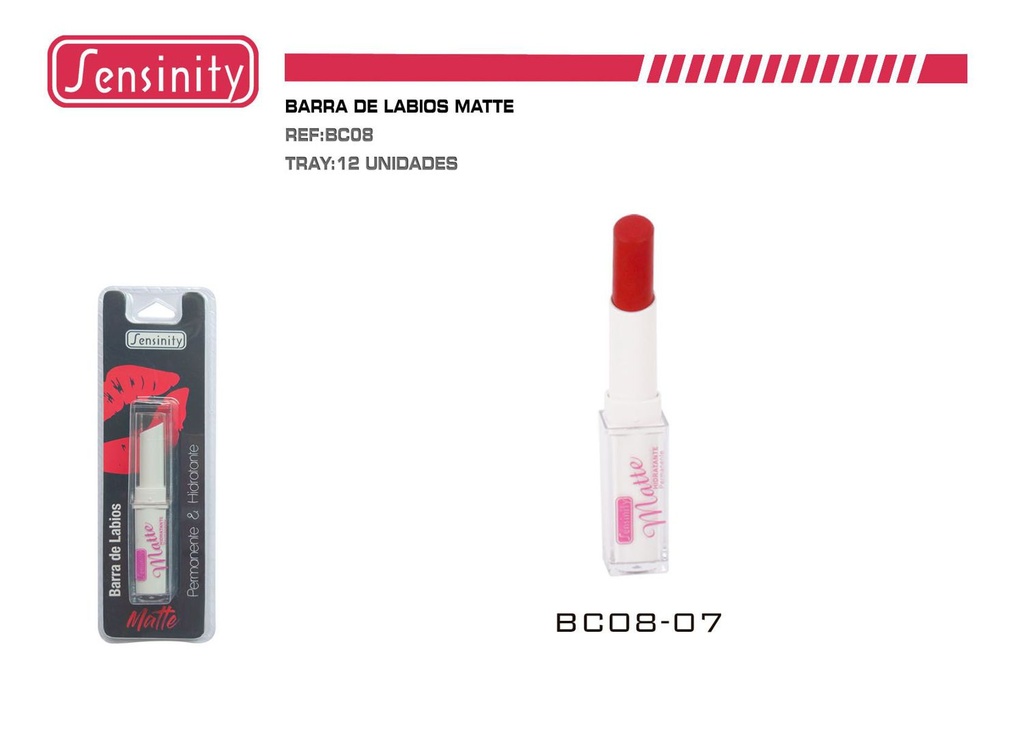 Barra de labios matte hidratante 12/u para maquillaje