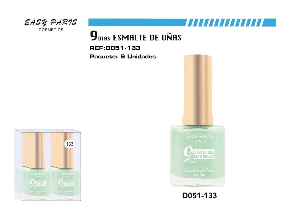 Esmalte de uñas 9 días 6/u 144/u de larga duración