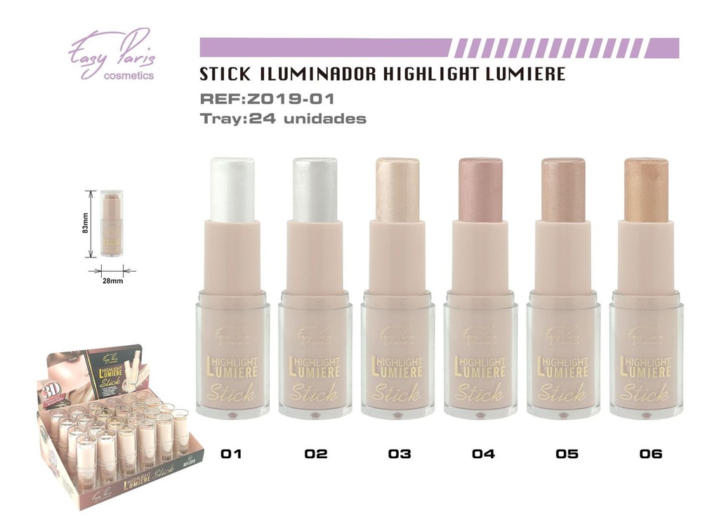 Iluminador de maquillaje 24/u