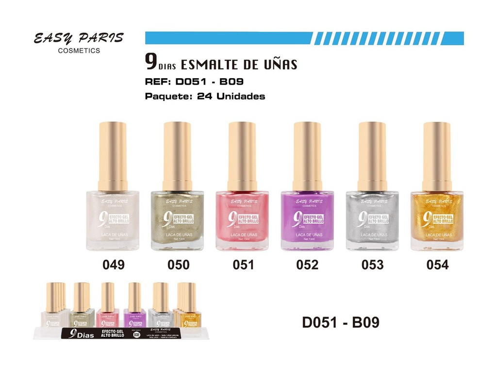 Laca de Uñas 9 Días 24/u - Esmaltes de uñas