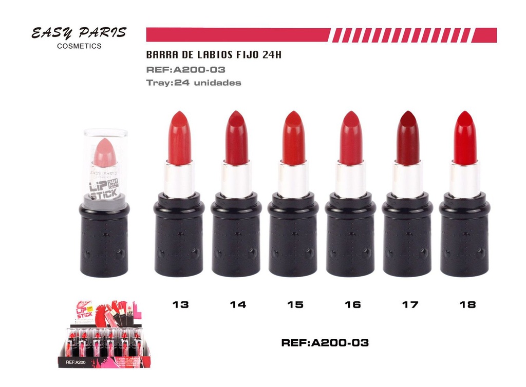 Barra de labios 24H 24/u 288/u