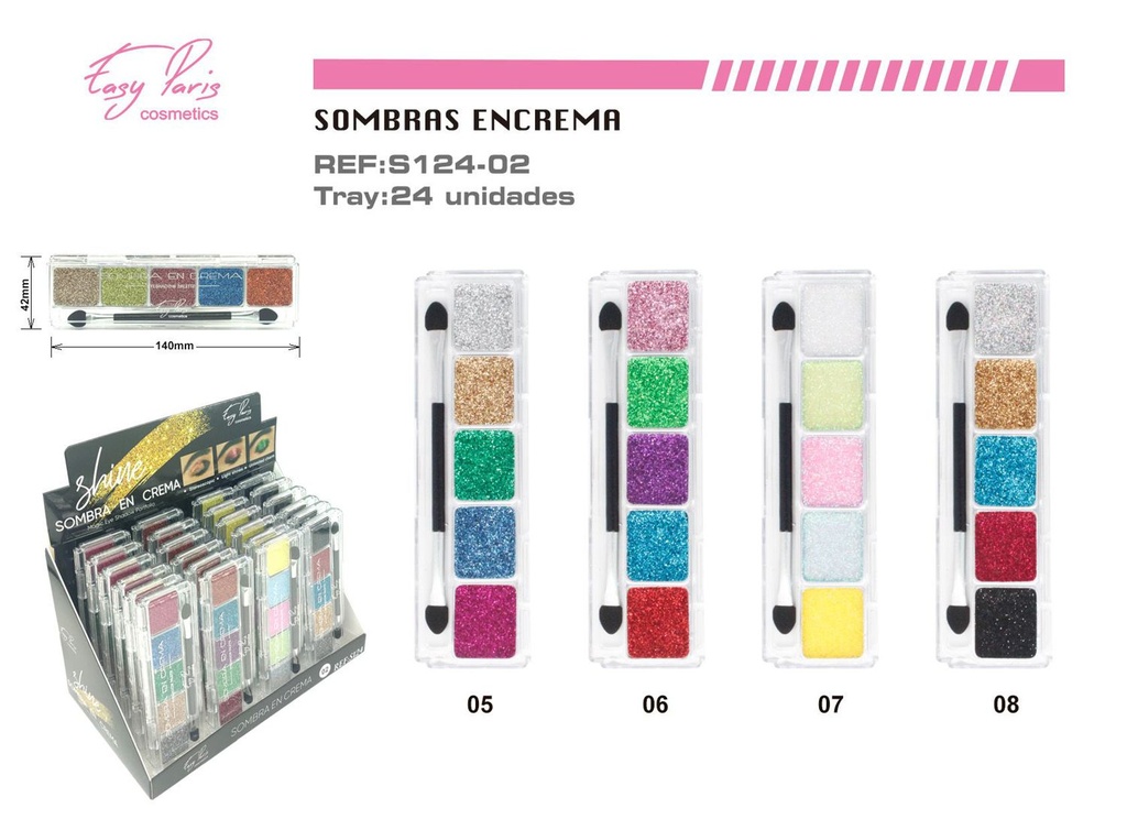 Sombra de ojos crema 24/u 288/u - Productos de maquillaje