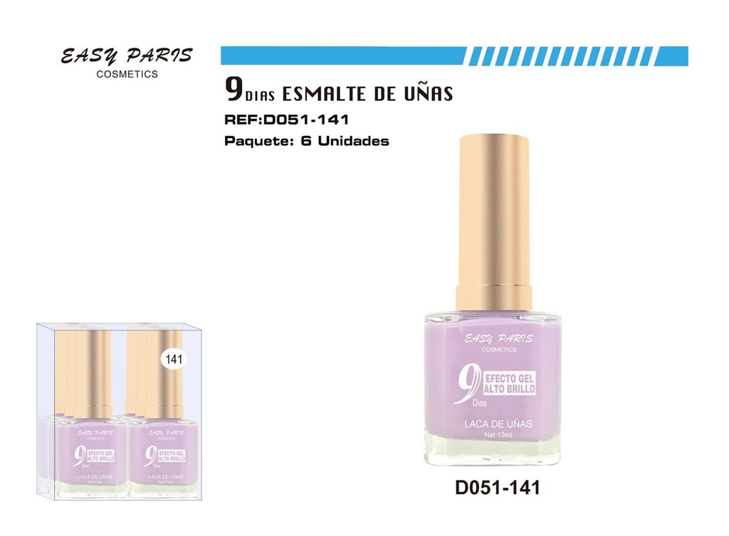 Laca de Uñas 9 Días Glitter 24/u - Esmaltes de uñas