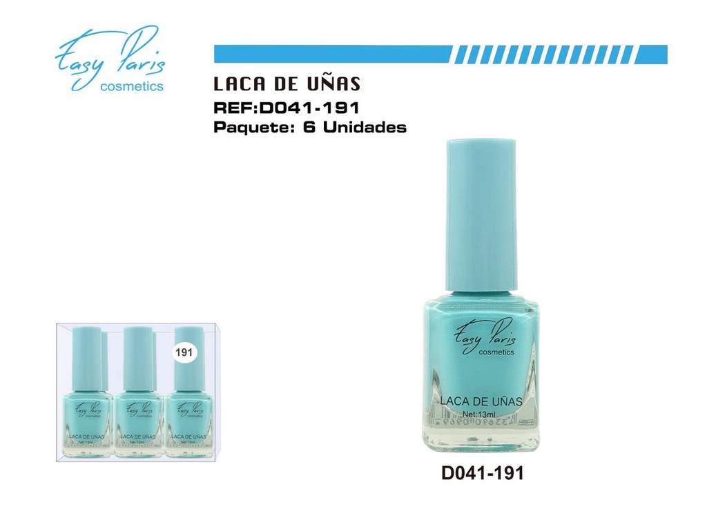 Laca de uñas Easy Paris 6 unidades para manicura