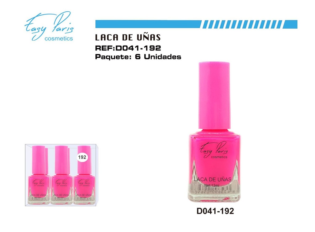 Laca de Uñas Easy Paris 6/U - Esmaltes de uñas para manicura