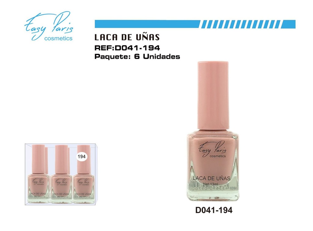 Esmalte de uñas Easy Paris 6/u para manicura