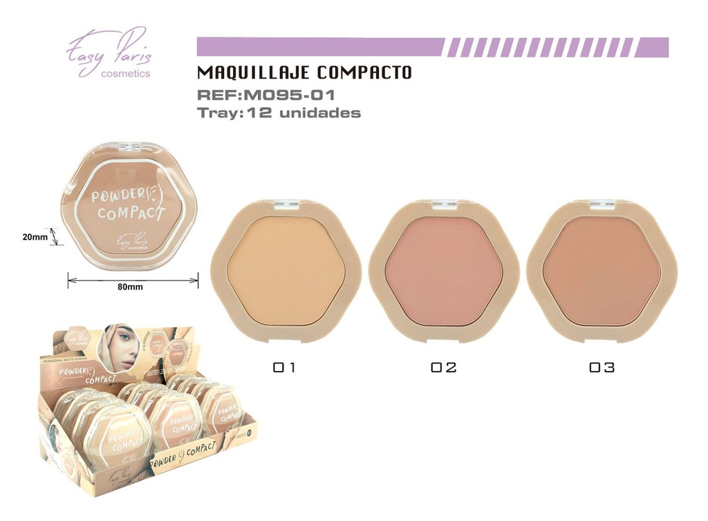 Maquillaje compacto 12/u