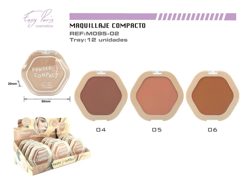 Maquillaje compacto 12/U - Polvo compacto y base de maquillaje 