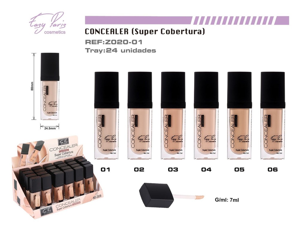 Contorno super cobertura 24 unidades - Cosméticos