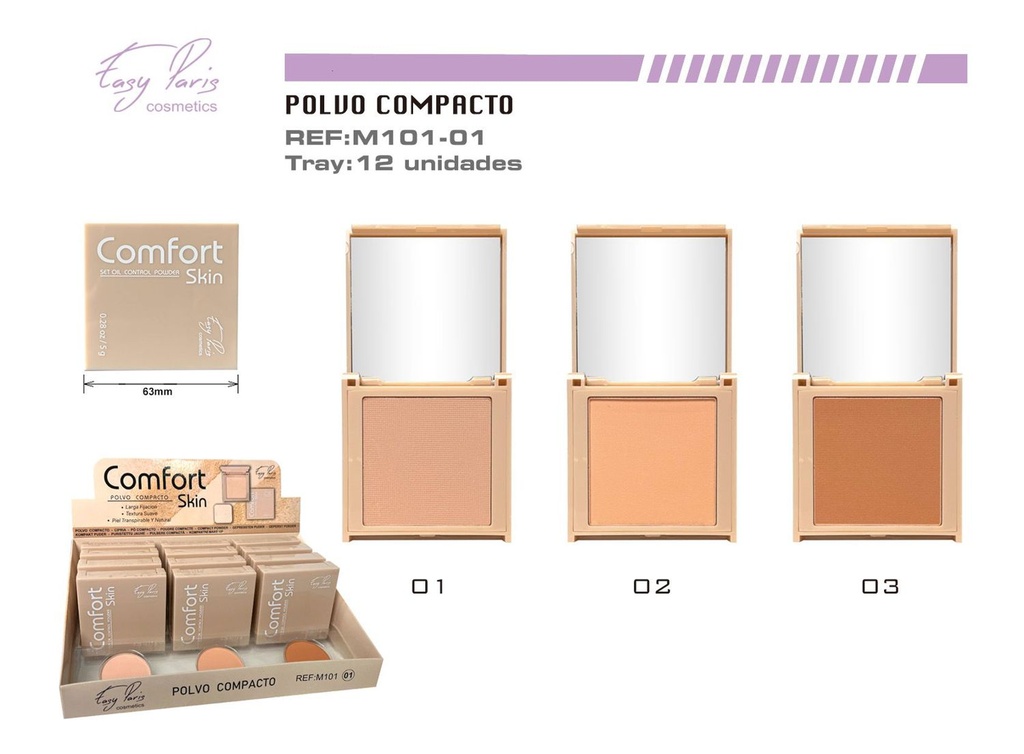 Fijador de maquillaje compacto 12/u