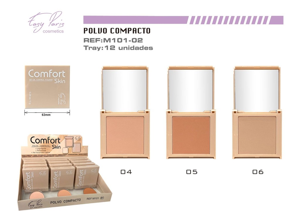 Fijador de maquillaje compacto 12/u