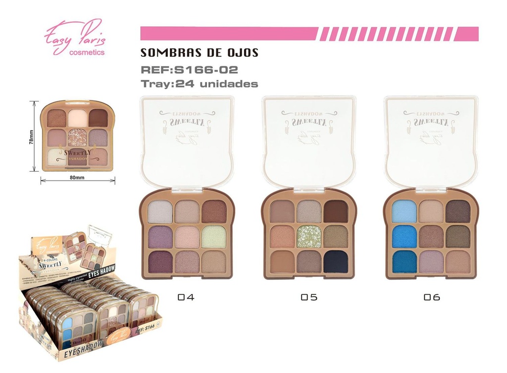 Sombra de ojos 24 unidades para maquillaje